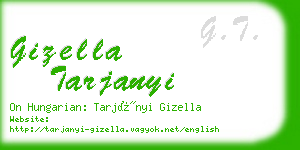 gizella tarjanyi business card